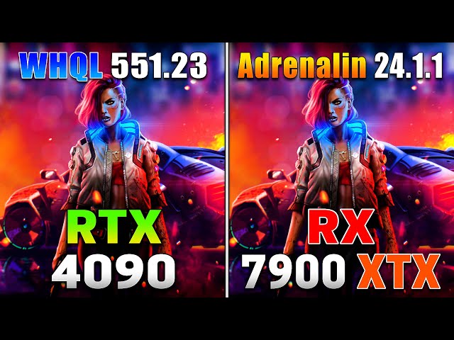 Latest Drivers Benchmark | RTX 4090 (WHQL 551.23) vs RX 7900 XTX (Adrenalin 24.1.1) | PC Gaming Test