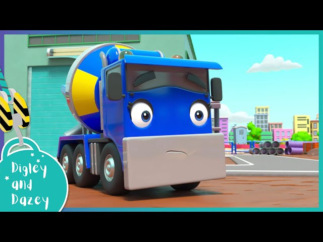 Work Together As A Team | 🚧 🚜 | Digley and Dazey | Kids Construction Truck Cartoons