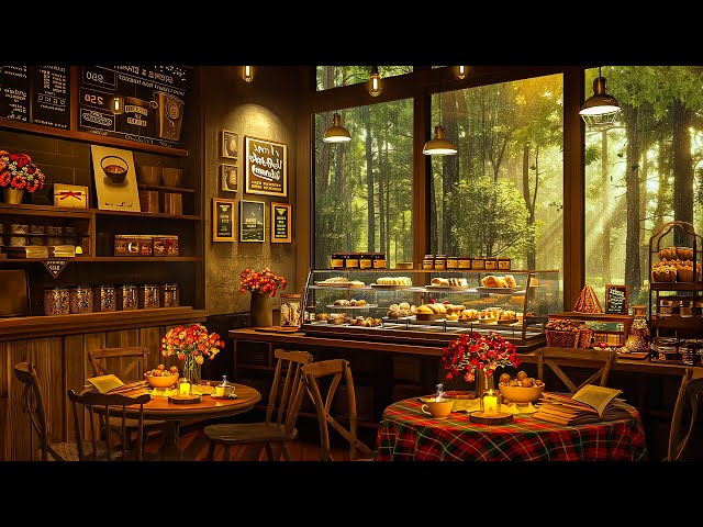 Jazz Relaxing Music & Cozy Coffee Shop Ambience ☕ Soothing Jazz Instrumental Music for Studying,Work