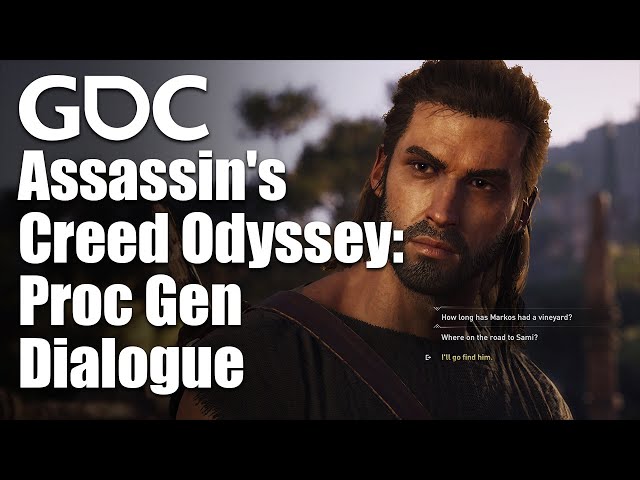 Procedural Generation of Cinematic Dialogues in Assassin's Creed Odyssey