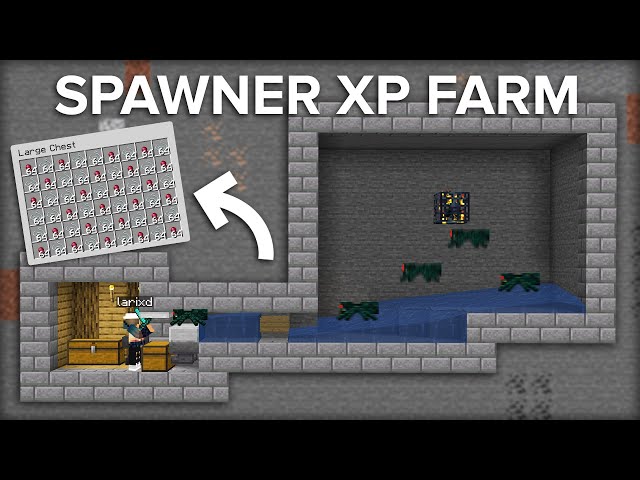 Minecraft Cave Spider Spawner XP Farm - Super Easy Design!