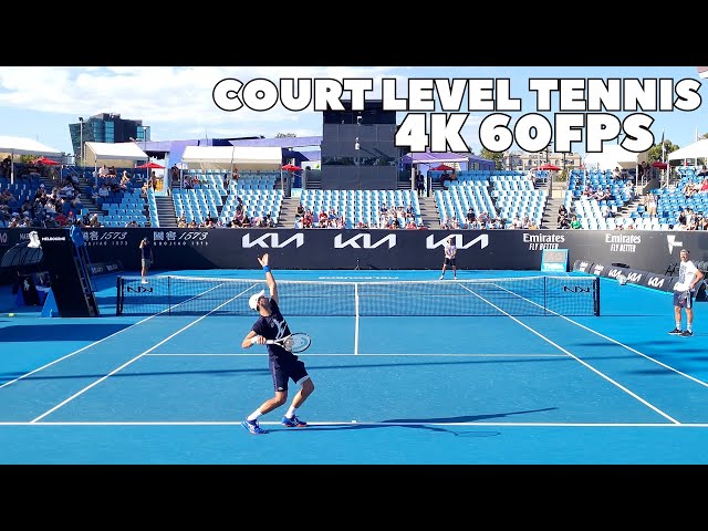 Novak Djokovic Court Level Practice 2023 | Groundstrokes, Serves, Volleys + Warmup (4K 60FPS)