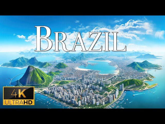 FLYING OVER BRAZIL (4K Video UHD) - Relaxing Music With Beautiful Nature Film For Daily Relaxation