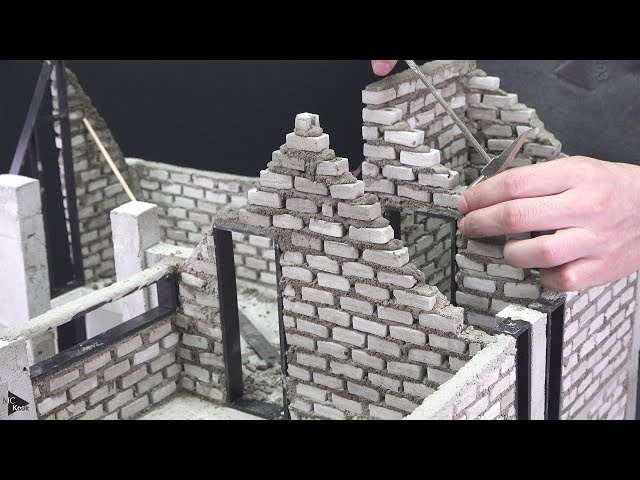 How to Make Dream Mini House #5 - BRICKLAYING - Beautiful House Model