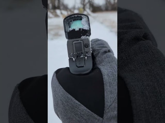 Why You Want A Closed Emitter Red Dot In The Snow #shorts