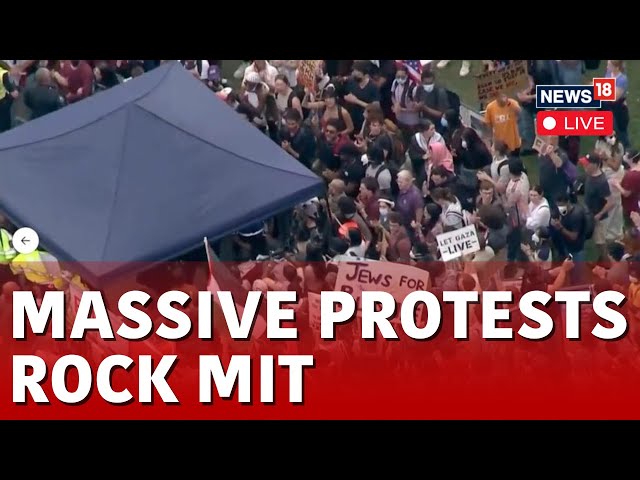 Pro Palestinian Protest At MIT | MIT Protesters Break Through Police Barricade Into Encampment |N18L