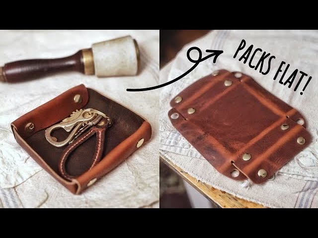 Make a Collapsable Leather Tray!