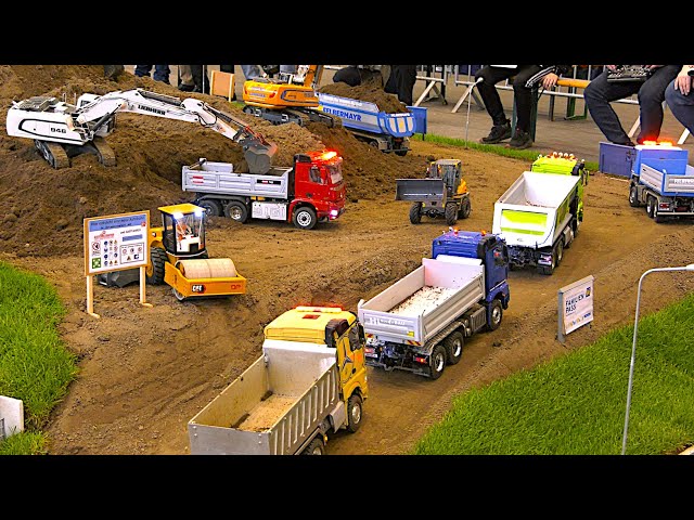 Mega Construction Site in Action / RC Trucks Excavators Wheel Loader Dozer Modellbautage Tulln 2024