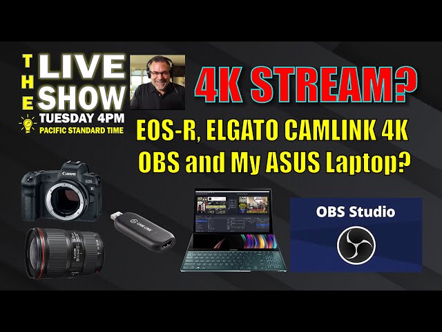4K Streaming from OBS, Canon EOS R, Elgato Camlink 4K and ASUS ZenBook Pro DUO