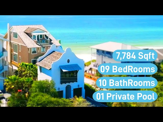 Beachfront House Tour - 8854 E County Hwy 30A Inlet Beach Florida