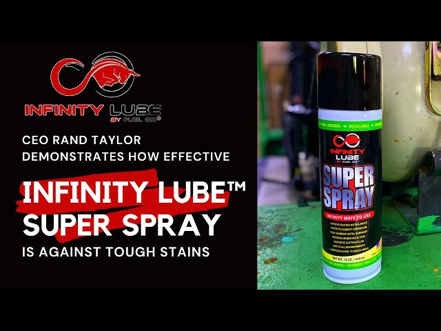 Infinity Lube™ Super Spray Removes Old Stains From Floor!