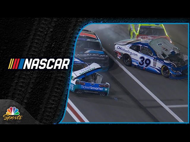 Riley Herbst sets off chain-reaction NASCAR Xfinity Series wreck at Atlanta | Motorsports on NBC