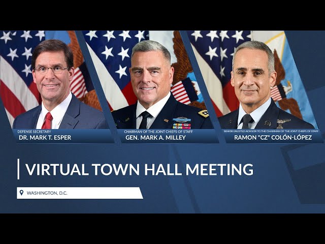 DoD Leaders host a Virtual Town Hall on COVID-19
