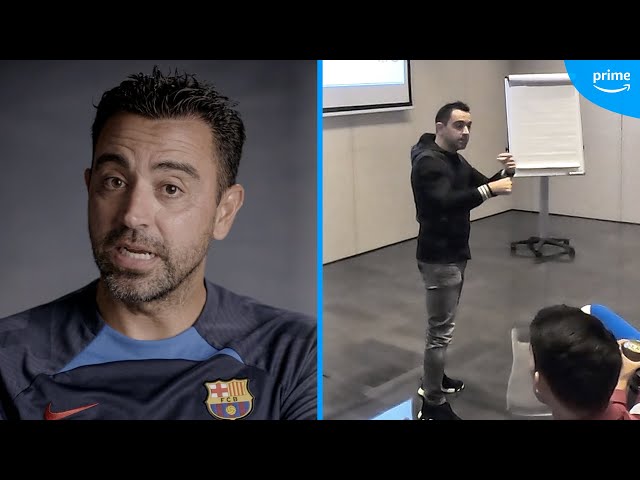 Xavi's FIRST EVER Barcelona teamtalk