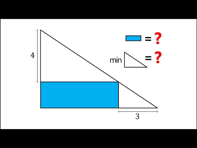 A very tricky interview question: the rectangle in a triangle problem