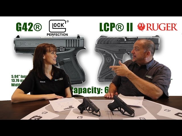 Shooting the Ruger LCP II Vs Glock G42 380acp with Todd and Sarah