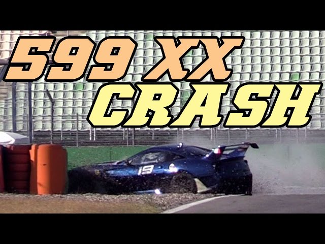 Ferrari 599xx crash & spin (Hockenheim 2016)