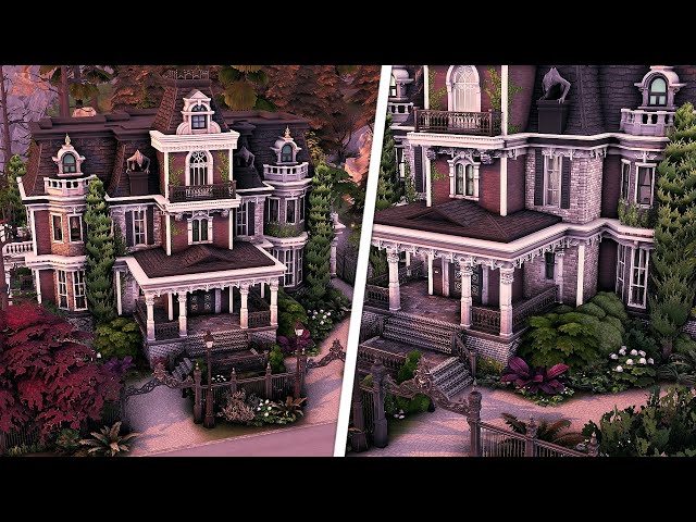Haunted Vampire Manor with Secret Basement | The Sims 4 Speed Build