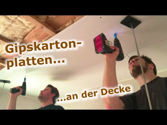 Gipskarton an Deckenkonstruktion schrauben | Decke abhängen | DIY-Video für Einsteiger