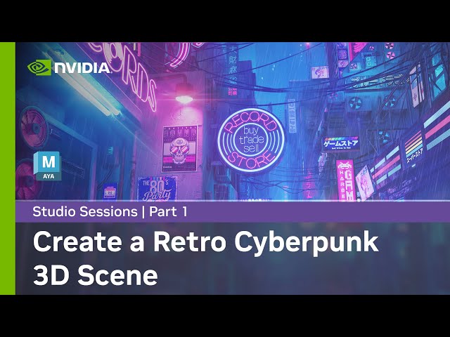Create a Retro-Cyberpunk 3D Animation w/ Andy Harbeck Part 1: Modeling & Creating Signs