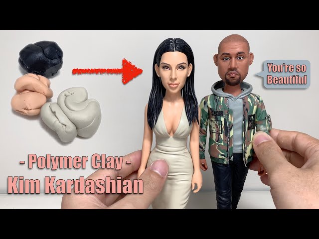 Kim Kardashian handmade from polymer clay, the full sculpturing process【Clay Artisan JAY】