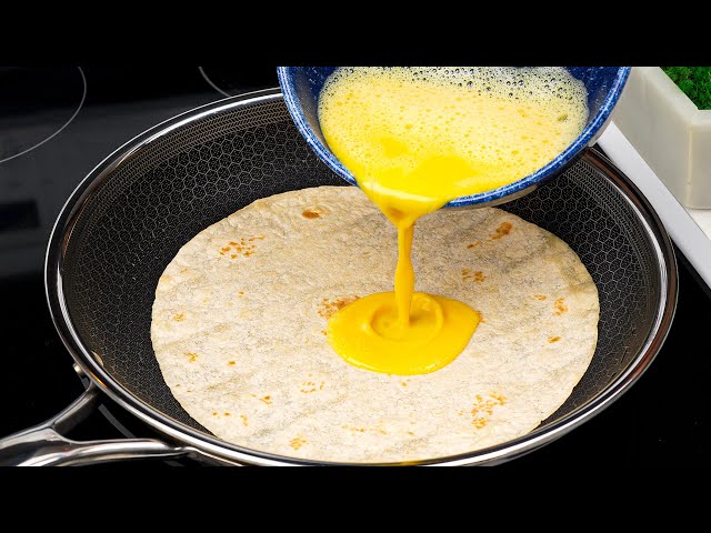 Gießen Sie einfach das Ei auf die Tortilla und das Ergebnis wird fantastisch sein❗❗ Top 🔝 3 Rezepte!
