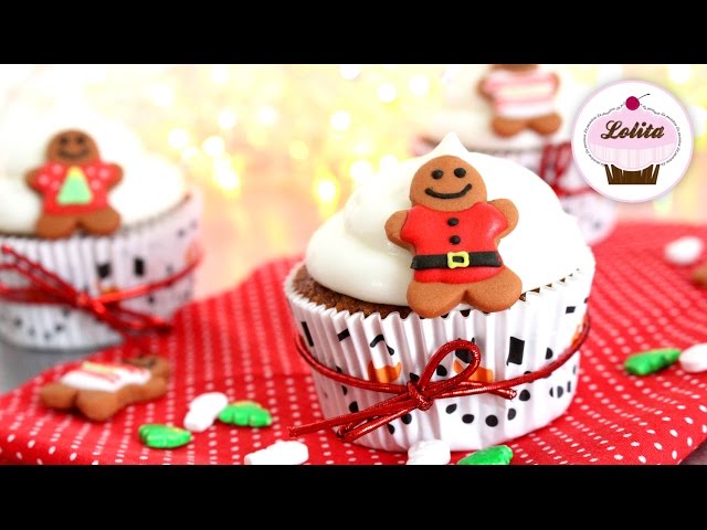Cupcakes navideños de jengibre  | Cupcakes faciles