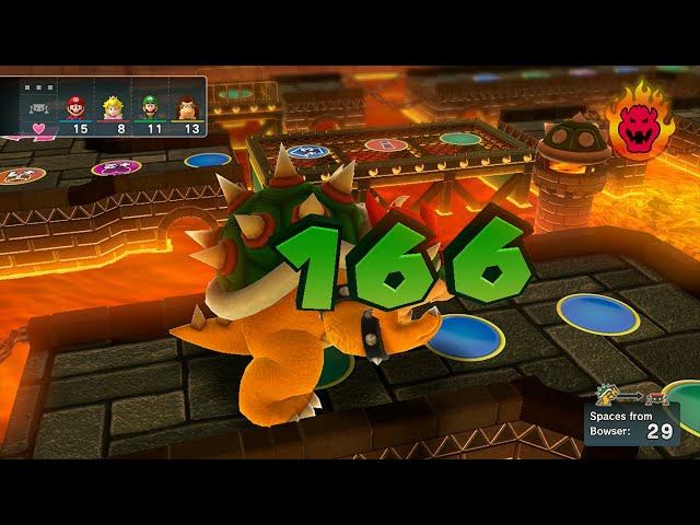 Mario Party 10 Mario, Peach, Luigi, Donkey Kong vs Bowser - Chaos Castle