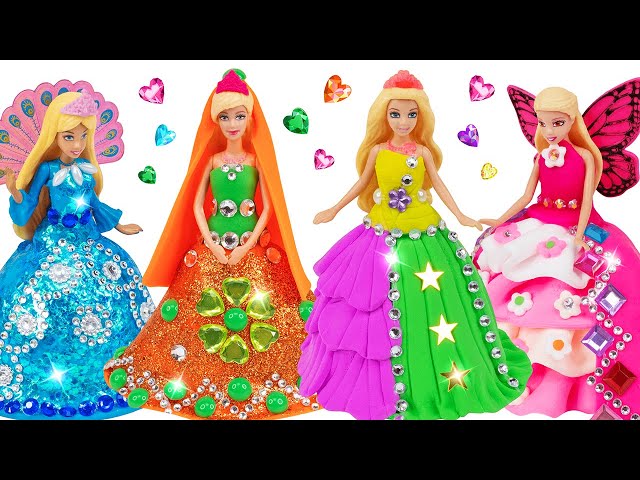 Barbie Dolls - Making Amazing Dresses out of Clay