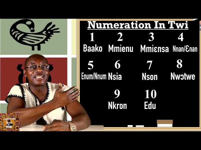 Twi numeration-Learn how to count from 1 to 10 with Opoku