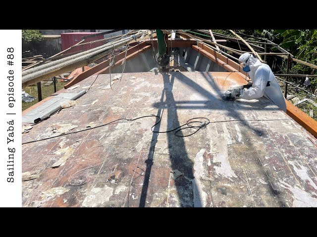 Bringing our boat's roof to bare wood. Will there be any rot? — Sailing Yabá #88