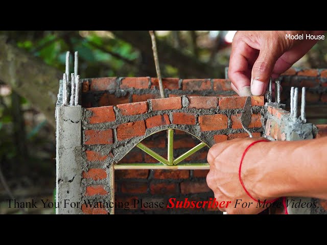 Dream Model House - How To Make a Beautiful MINI-House | BRICK WALL | BRICKLAYING - Part #1