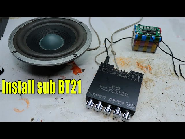 How to install Power Amplifier ZK TB21 2 50w and Subwoofer 100W
