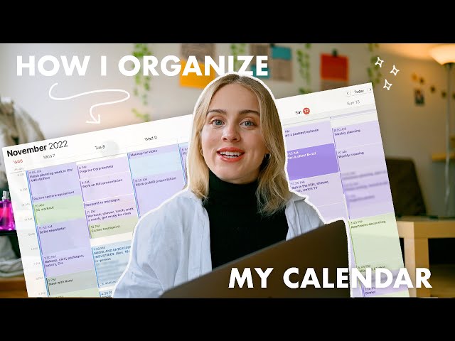how I schedule everything (college, youtube, a LIFE)