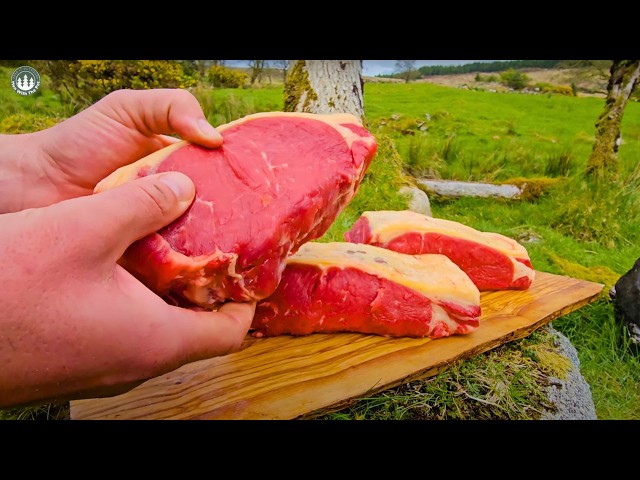 IT TASTES CRAZY! Country Fried Steak Burger | Relaxing Cooking in Nature ASMR