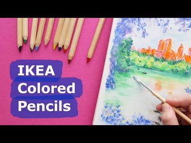 Testing IKEA MÅLA Water Soluble Colored Pencils | Sea Lemon