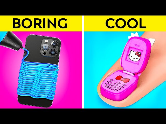 CREATIVE PHONE HACKS FOR YOUR NEW KITTY PHONE || My Mom Made Me DIY KITTY PHONE😻 BY 123 GO Like!