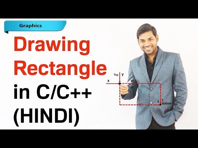 Drawing Rectangle Using C Graphics (HINDI)