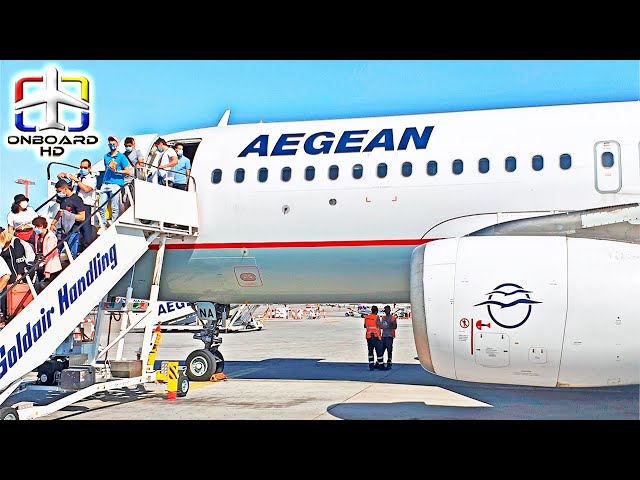 TRIP REPORT | AEGEAN: First Time in Greece! ツ | Madrid to Athens | Airbus A320