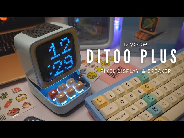 divoom ditoo pixel art bluetooth speaker | unboxing, desk accessories