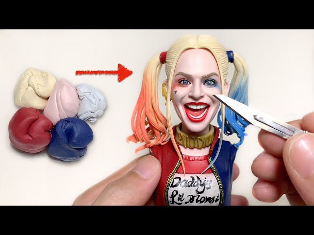 Harley Quinn in Suicide Squad (Margot Robbie) clay sculpture, the handmade process【Clay Artisan JAY】