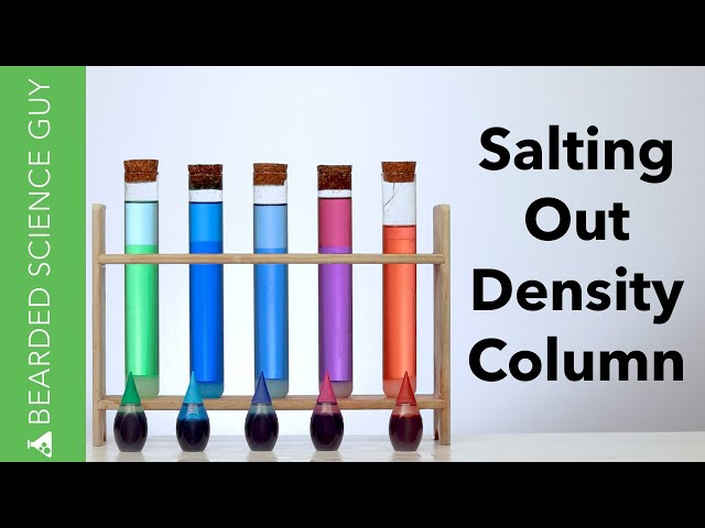 Salting Out Density Column Experiment (Chemistry)