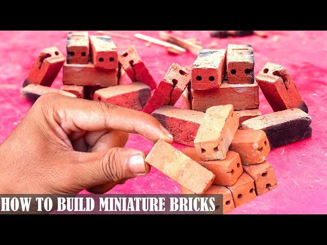 HOW TO BUILD MINIATURE BRICKS - Mini Bricks - Build Bricklaying For Mini Architecture