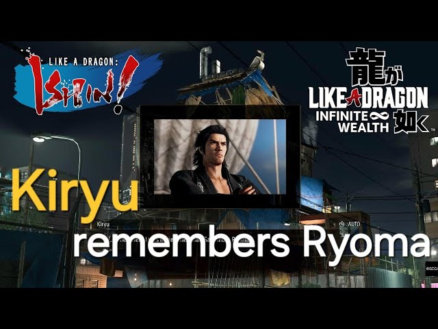Kiryu has a memory about becoming Ryoma in Ishin - Like a Dragon: Infinite Wealth