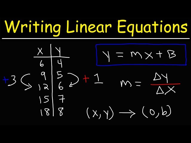 How To Write a Linear Equation From a Function Table | Algebra