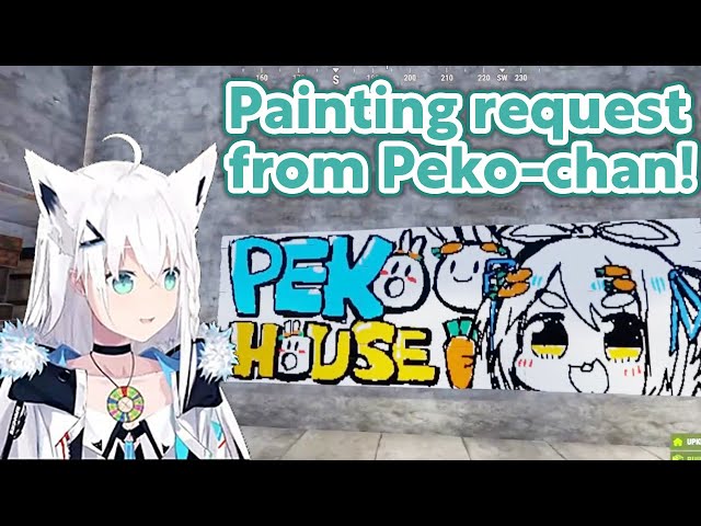 Professional painter Fubuki received a painting request from Pekora【RUST/Hololive Clip/EngSub】