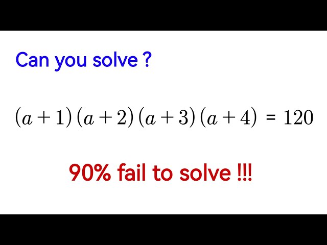 Nice Equation | 90% Fail To Solve This!