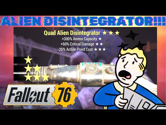 WOW! I Rolled A God Roll Alien Disintegrator!!! | Fallout 76