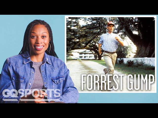 Olympic Sprinter Allyson Felix Breaks Down Running Scenes from Movies | GQ Sports