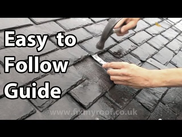 Slate Roof Repair - How to replace a slate & broken slates